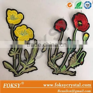 New Design Flowers Iron on Embroidered Patch for Clothing thumbnail-2