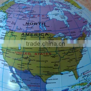 Deflated Size 16 Inches Inflatable Globe Ball thumbnail-1