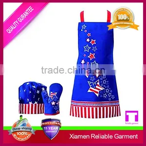 Bulk Wholesale Star Printing Promotional Gifts Cooking Kids Waterproof Aprons With Hats and Glove thumbnail-1