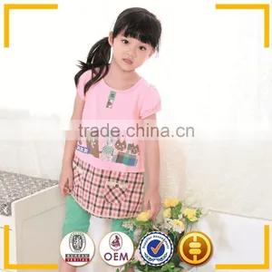 Pink Small Quantity Clothing Manufacturer No Label t Shirt Girls T-shirt Printing Children t Shirt thumbnail-1