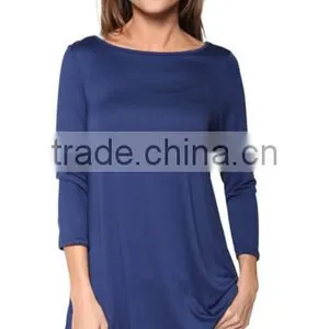 Online Shopping China Clothes Long Flowy Elbow Sleeve Jersey Tunic For Women thumbnail-1