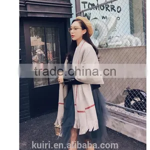 2016 Woman Shawl, 2016 New Autumn Winter Scarf Couture Autumn Winter Tassel Mink Cashmere Shawl Wool Knitting Coat thumbnail-4