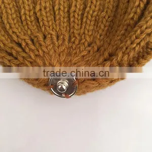 Myfur Elegant Pom Beanie Hat Women Winter Knitted Hat With Fur Pom thumbnail-4