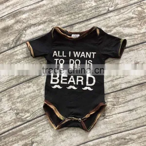 Baby Girls Romper Infant Toddler Girls Romper All i Want to do is Grow a Beard Romper Boys Summer Romper thumbnail-1