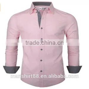 2016 New Wholesale Classic Slim Fit Plaid Custom Mens Casual Dress Shirts thumbnail-5