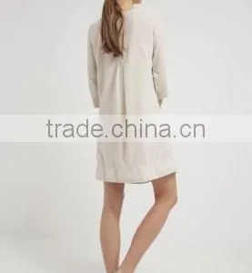 Basic Hand Lace Casual Cotton Dress Design for Pregnant Woman thumbnail-4
