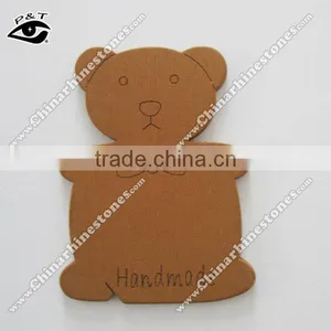 Cute Bear Design Wood Bobbin Wood Spools DIY Decoration Tools Sewing Accessories thumbnail-1