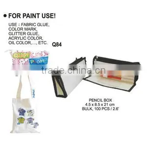 FOR KID - WHITE FABRIC PENCIL BOX (Q84) PENCIL BOX thumbnail-1