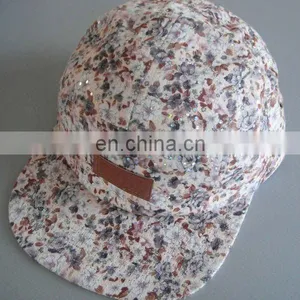 Hot Sale Flat Brim Custom Floral Private Label Hat thumbnail-1