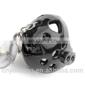 Taekwondo Blue Head Protector Guard Helmet Gear Stainless Steel Keychain thumbnail-1