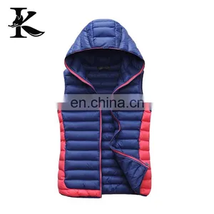 Nylon Padded Jacket Winter Warm Down Vest With Hood thumbnail-3