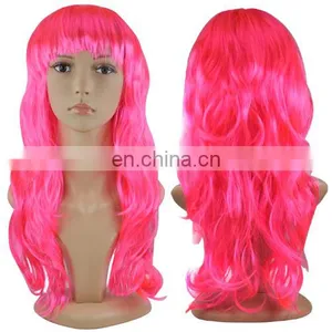 Very Beautiful Wave Pink Cosplay Lace Wig Fashion Design Fan Wig FW2027 thumbnail-1