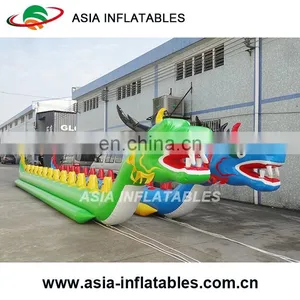 Super Long 0.9mm PVC Inflatable Dragon Boat Inflatable Banana Boat for 10 People thumbnail-3