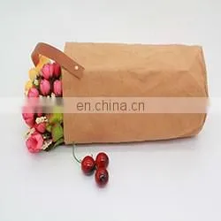 Customized Waterproof Foldable Easy Carry 15kg Kraft Paper Bag for Fruit and Food thumbnail-3