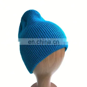 Fisherman Custom Slouchy Blank Knitted Beanie Cap, Norway Outdoor Running Snow Woven Strip Long Beanie thumbnail-4