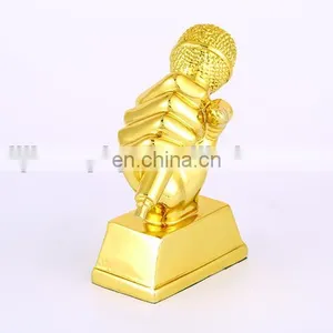 2016 Golden Microphone Trophy Resin Cup for Good Singer Wholesale thumbnail-2