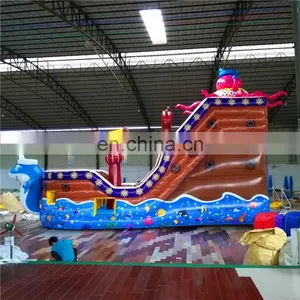 Commercial Inflatable Octopus Pirates Slide Castle House, PVC Inflatable Slide Bouncer Castle For Adult and Kids thumbnail-3
