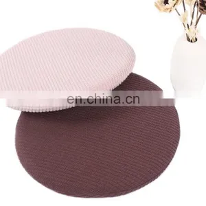 Custom Pink Chair Pad Round Stool Cushions Round Rattan Outdoor Home Chair Seat Cushion With Memory Foam Filling thumbnail-1