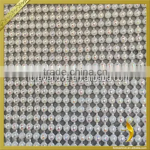Aluminum Base Hotfix Glue Plastic Crystal Pearl and Rhinestone Mesh Trimming 24cmx40cm FRM-158 thumbnail-2