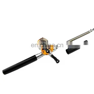 Factory Wholesale Lightweight Telescopic Mini Pen Ice Fishing Rod Reel Combo Set, Small Pocket Pen Rod Fishing Set thumbnail-3