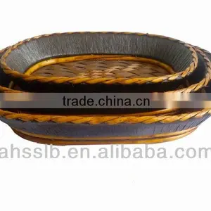 2013 New Style Wholesale Elegat Various Shaped Willow Wicker and Woodchip Storage Plate thumbnail-2