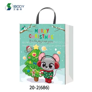 Luxury Cheap Wholesale Custom Logo White Cardboard Christmas Gift Bag Clothes Shopping Bag thumbnail-5