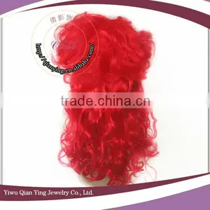 Fashion Ladies Bright Red Curly Carnival Wig Wholesale thumbnail-3