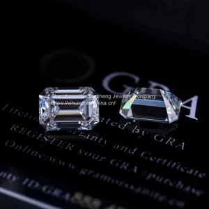VS+ Emerald Cut Moissanite White E/F Color Moissanite Faceted Emerald Moissanite Loose Stone for Pendant/Ring Jewelry thumbnail-2