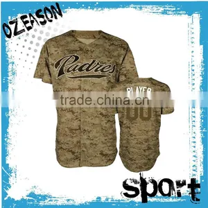 Breathable Dri Fit Camo Softball Jersey Baseball Uniform Oem Design Pattern thumbnail-1
