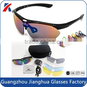 2016 Factory Direct Sale Dropshipping no Minimum Order Outdoor Sport Bicycle Riding Cycling Glasses 5 Lens thumbnail-1