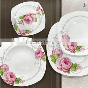 2016 Fine Ceramic Porcelain Square 20pcs Dinner Setsquare Fine Porcelain Dinner Set thumbnail-3