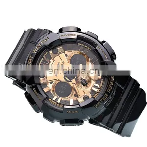SANDA 6033 Men's LED Quartz Watches Military Fashion Sports Analog Alarm Watch Waterproof thumbnail-1
