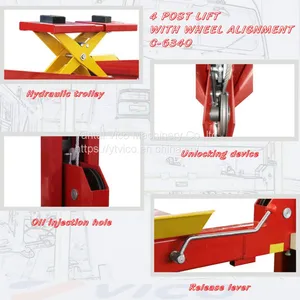 Hydraulic Four Post Car Lift / Wheel Alignment Hoist for Parking Lift Equipment Machine V-PBS-C-6340 thumbnail-2