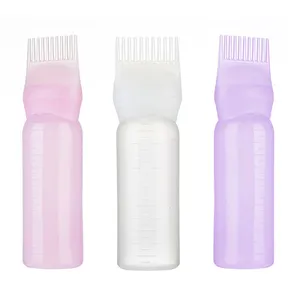 6 oz Hair Dye Bottle Applicator Brush Dispensing Salon Hair Coloring Dyeing New Empty Hair Dye Bottle With Applicator Brush thumbnail-1