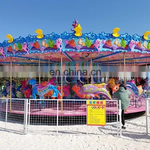 Popular Outdoor Kiddie Ocean Themed Marry go Round Amusement Carousel Rides for Sale thumbnail-4