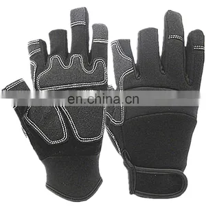 Microfiber Touch Screen Synthetic Leather Driver Gloves With Elastic Cuff thumbnail-4