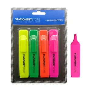 Wholesale Custom Non Toxic Fluorescent Square Highlighter Pen Washable School Water Based Markers Set for Kids thumbnail-1
