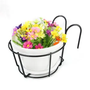 Hanging Steel Basket Factory Cheap Wholesale Plastic Hanging Planter Indoor&outdoor Plant Pot Home Garden Decoration Round Shape thumbnail-3