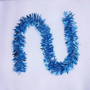 Custom Size Metallic Tinsel Garlands - Gold/Silver for Indoor/Outdoor Party Decor Wholesale thumbnail-4