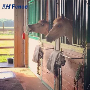 Hot Dip Galvanized Steel Frame Wooden Horse Stable Fronts for Equine Facilities thumbnail-5