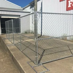 Manufacturer Customized Hook Net Temporary Mobile Guardrail Frame Removable Foot Temporary Boundary Wall Barrier Fence thumbnail-2