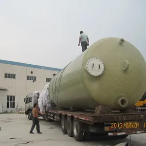 FRP NaOCl Storage Tank 0.5m³ 12mm Shell Thickness Mill Test Report Included thumbnail-3