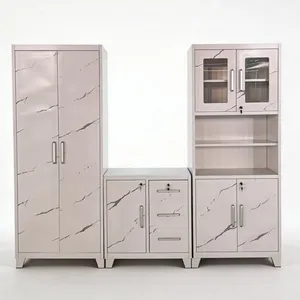 Knock‑down Steel Filing Cabinet Marble Heat Transfer Printing Office Furniture thumbnail-2