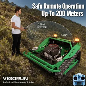 Robot Lawn Mower Mowers Remote Control Mulcher VTLM800 800mm Cut 60 Degree Slope Servo Drive for River Bank thumbnail-3