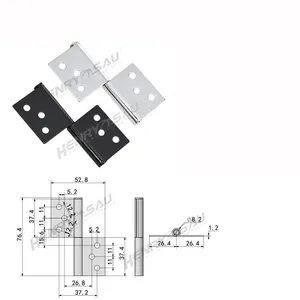 Stainless Steel Flag Hinge Bathroom Door Removable Flag Hinge Passageway Door Shaft Fire Hinge thumbnail-1