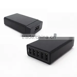 Output 5v 8a 5 Ports Universal Mobile Phone Quick Usb Travel Charger thumbnail-2