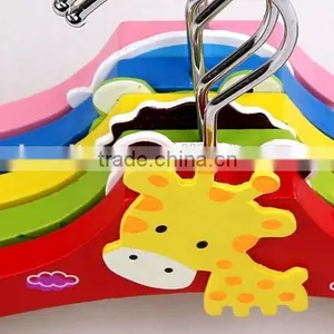 Wholesale Colorful Wooden Baby Hanger thumbnail-3