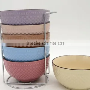 Solid Glaze Embossed Bowl thumbnail-2
