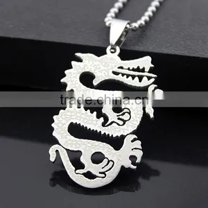 Scaly Dragon of Hollow Stainless Steel Jewelry Necklace thumbnail-3