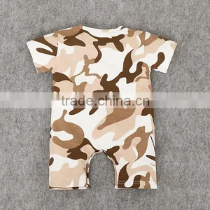 2016 Hot Sale Boutique Baby Romper Customized Cotton Short Sleeve Camouflage Costume Infant Todder Baby Rompers thumbnail-6